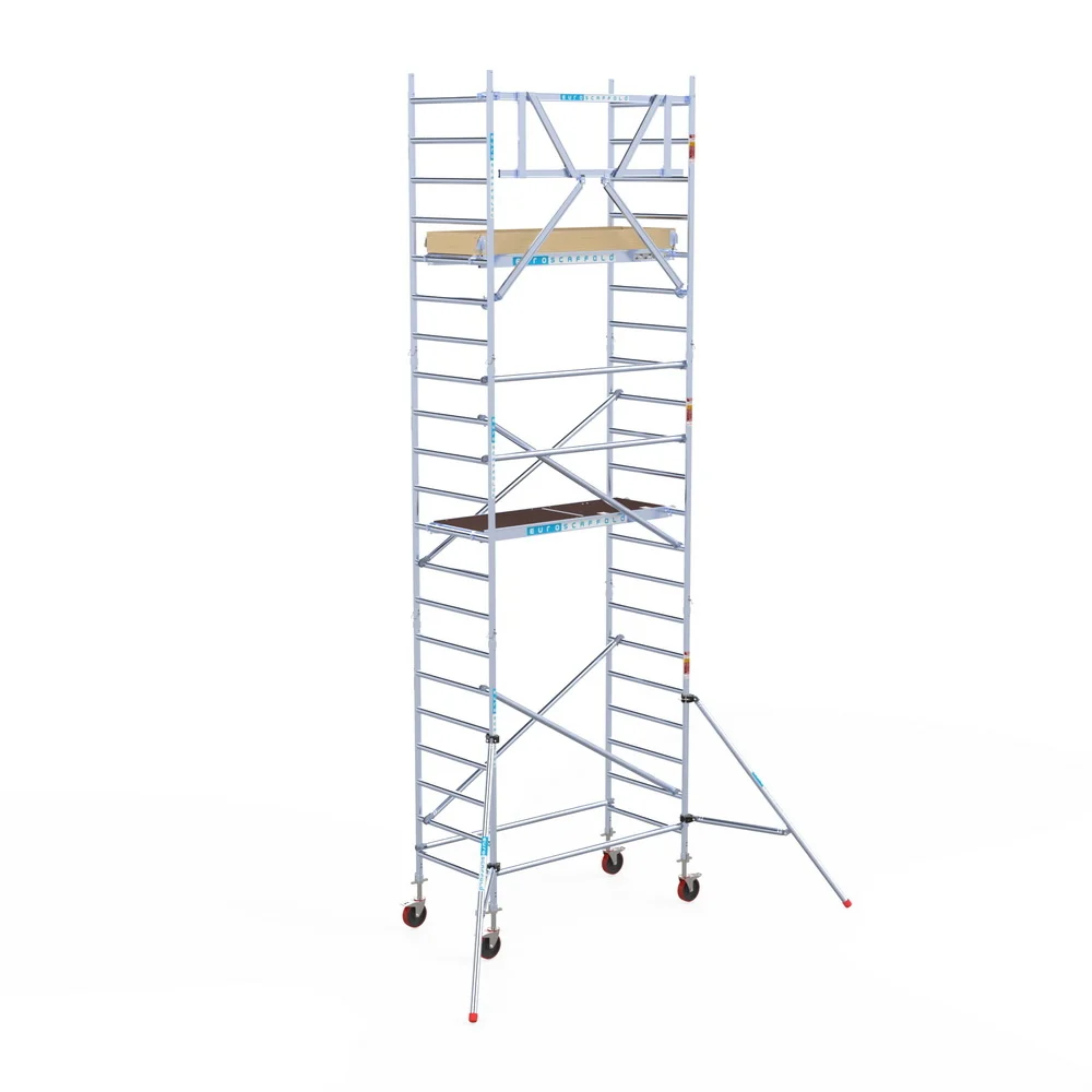 Euroscaffold Rolsteiger Basic Schoren - L190xB90 - 7.20m werkhoogte - Carbon platformen